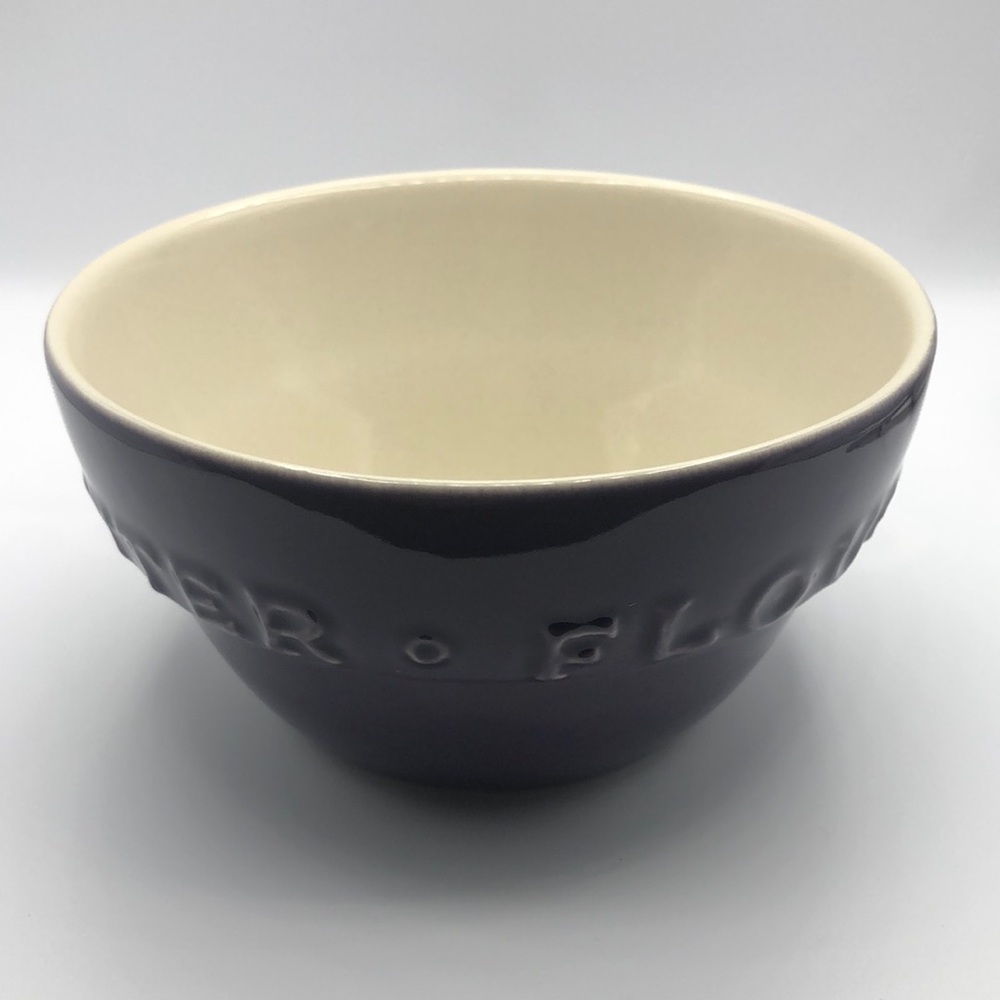 NWOT Gresval Portugal Small Purple Mixing Bowl with Embossing